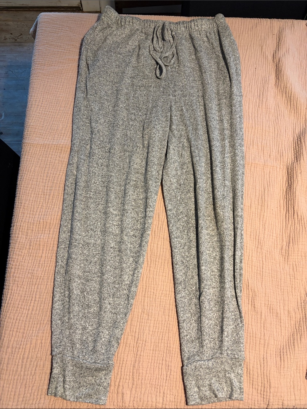 aerie Gray Women’s Knit Jogger Pants with Drawstring Waist